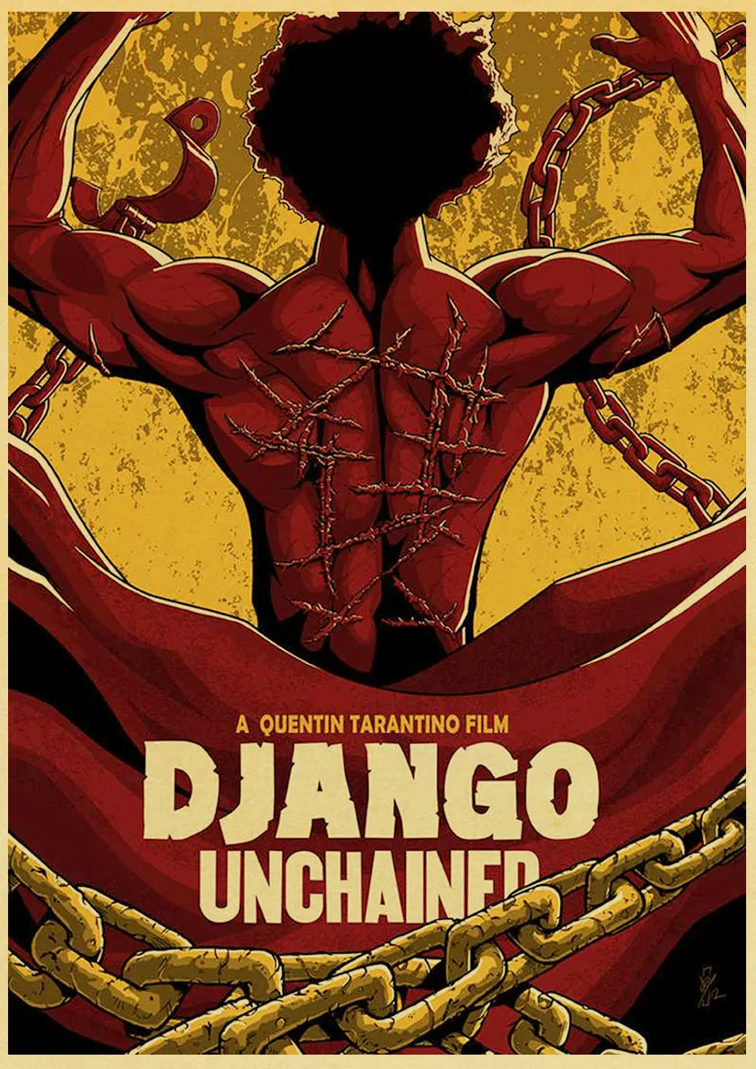 Квентин Тарантино фильм целлюлозы фантастика/Django Unchained Ретро плакат крафт бумага Винтаж плакаты принты для бара и домашнего декора - Цвет: E163