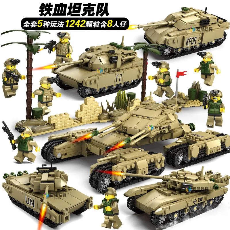 Военные строительные блоки Sherman M4 конструктор танк LegoINGly Ww2 фигурки игрушки для