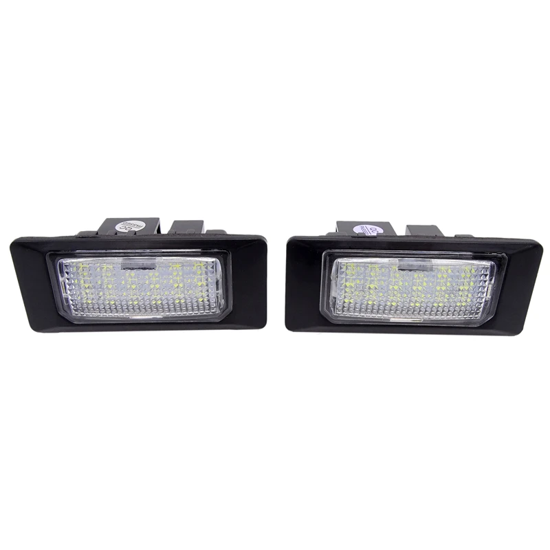 1 Pair LED Car Number License Plate Light Exterior For Audi A1 A6(C7) A7/S7 TT for VW GOLF 6 JETTA MK6 PASSAT B6 B7 POLO TOURAN