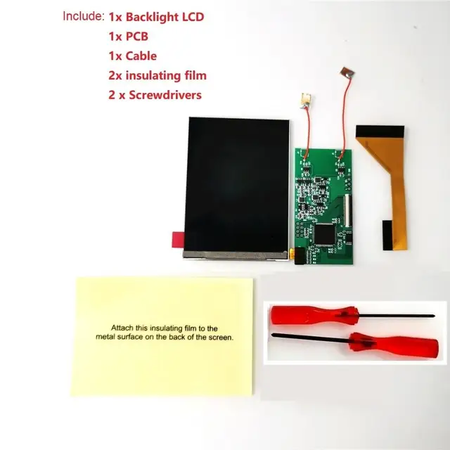 8 Colorful Palette Full Size Ips Backlight Backlit Lcd Kit For Gameboy Color For Gbc Console Replacement Parts Accessories Aliexpress