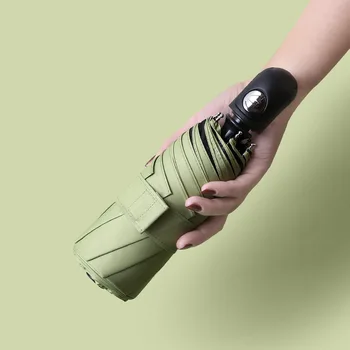 

Mini 24cm Female Anti-UV Sunshade Umbrella Portable 5 fold Automatic Umbrella Rain Pocket Sunscreen Umbrella