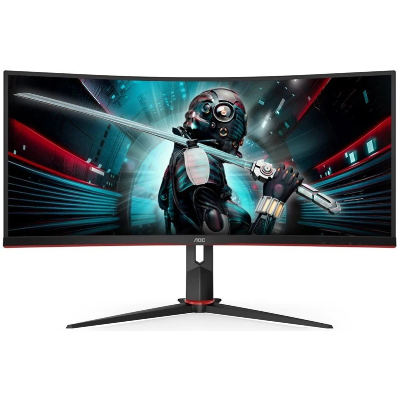 Монитор игровой AOC Gaming CU34G2/BK 34&quot черный/красный | Компьютеры и офис