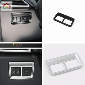 

For Jaguar F-Pace / E-Pace 2017 - 2020 ABS Head Lights Lamp / Trunk Box Switch Button Molding Cover Kit Trim