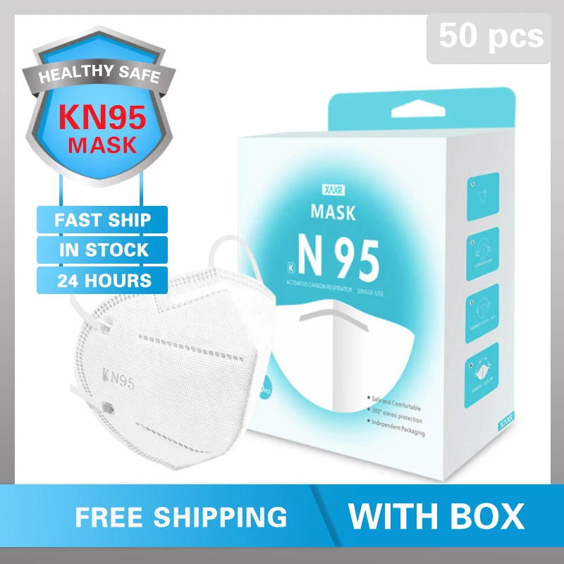 

10pcs/bag KN95 CE Certification Face Mask PM2.5 Anti-fog Strong Protective Mouth Mask FFP2 Respirator Reusable Mascarillas