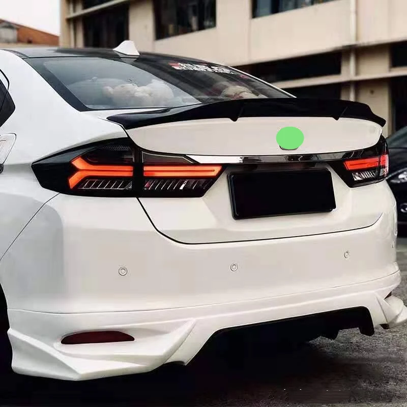 Подходит для Honda City спойлер 2015 16 17 18 19 лет реальный глянцевый углеродное волокно