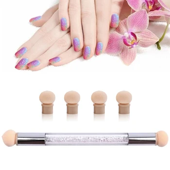 

1pcs Nail Art Gradient Pen Cat Eye Magnetic Stick 3D Effect Plate For UV Nail Gel Polish Manicure Tool With Free 4 Washable Puff