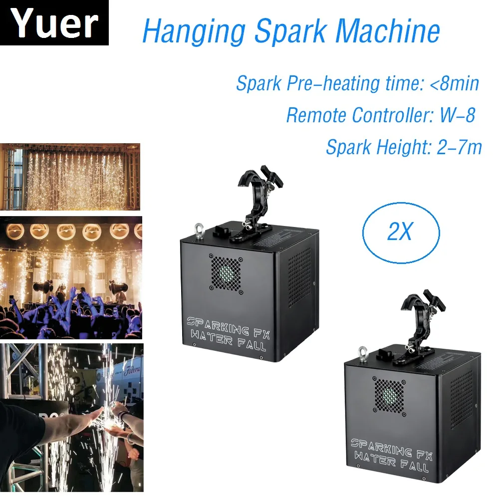 2Pcs Flight Case and 2 Bags Powder 600W Wedding Firework Machine Cold Spark Fountain Fireworks Machine DMX Control Dj Equipments free shipping 2pcs lot 3d printer cnc machine parts aluminum timing pulleys 12 teeth 2gt 12t timing pulley