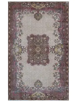 

Big Size Brown Handmade Rug, Vintage Carpet 1199