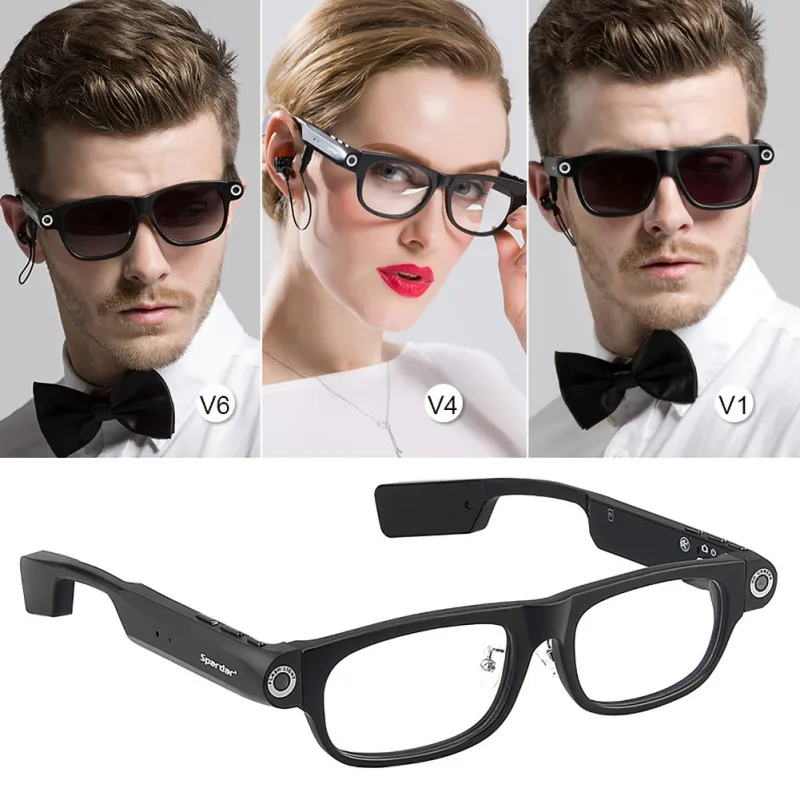 

High Quality Bluetooth Smart Glasses Hands-Free Call 1080P Camera Video GPS Navigation Remind Sunglasses