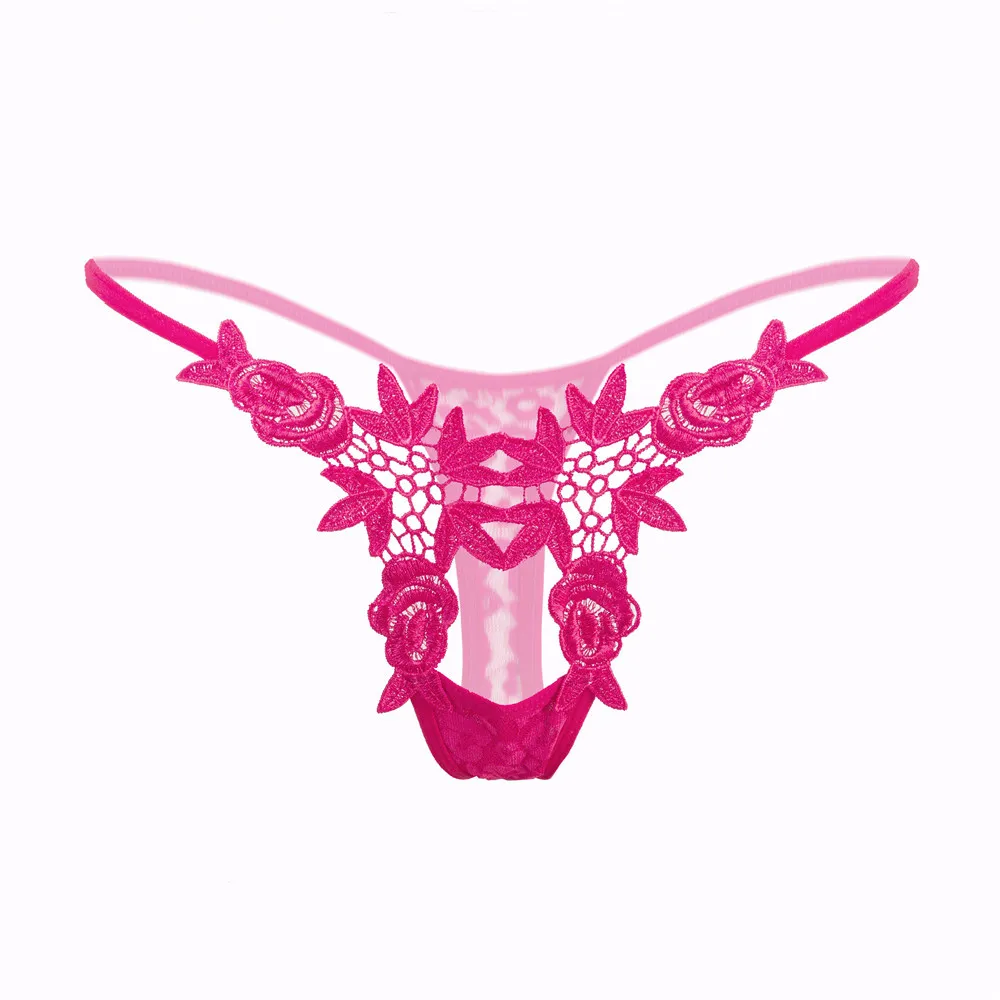 Women Thongs And G Strings Sexy Panties Leopard Transparent Open Crotch Panties Underwear Culotte Femme Briefs - Цвет: Rose Red