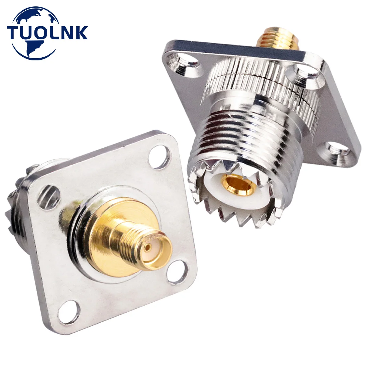 Sma Adaptador rf Coaxial Uhf Feminino Jack Painel Montagem em Chassi So239 Pl259 Buraco Flange Adaptador de Conector Coaxial rf Peças Lote
