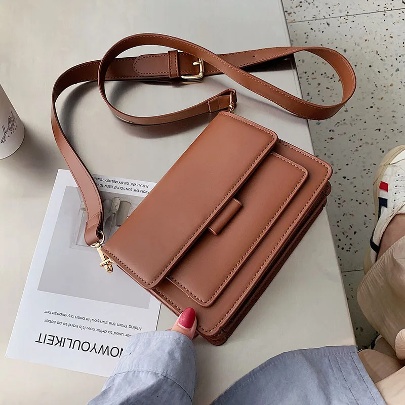 

Solid Color PU Leather Crossbody Bags For Women 2020 Luxury Quality Shoulder Messenger Bag Female Handbags and Purses Clutch Bag