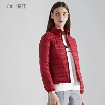

Down Jackets Woman short ultra thin down jacket enlarge size loose coat ultra light down jacket spring and autumn