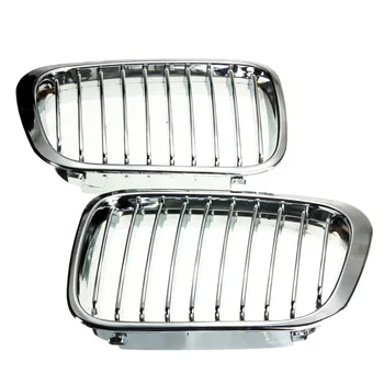 

Pair Front Kidney Chrome Glossy Grill Grille Racing Grills For BMW E46 3 Series 4 Door 4 DR 1997 1008 1999 2000 2001