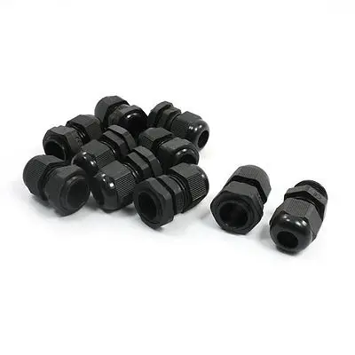 

PG11 5-10mm Adjustable Waterproof Wire Fixing Connect Cables Gland 10 Pcs