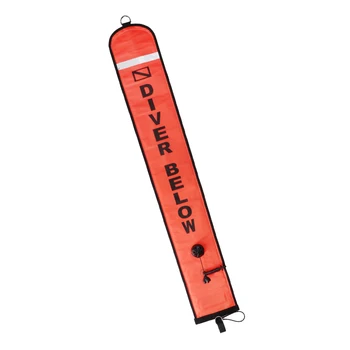 

5ft Diving Surface Marker Buoy Signal Tube Safety Sausage SMB Dive Safe Gear