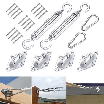 

OUNONA 8PCS Hardware Bracket Installation Kit for Rectangular Triangular Sun Shade Sail