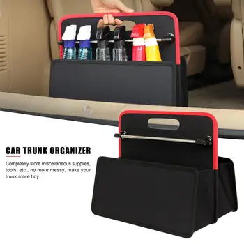 

Car Trunk Organizer Foldable Car Trunk Organizer Storage Box Multi-Pocket Large Capacity Hand-held Storage Bag Stowing Tidying