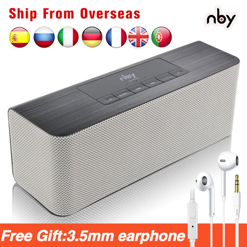 Nby 5540 портативный Bluetooth динамик fm радио беспроводной сабвуфер громкий 3D стерео