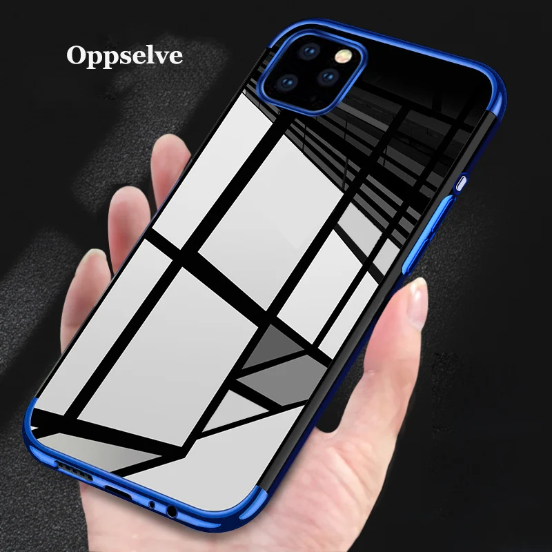 Роскошный чехол для телефона с покрытием iPhone 11 Pro Max из мягкого ТПУ задняя крышка XS