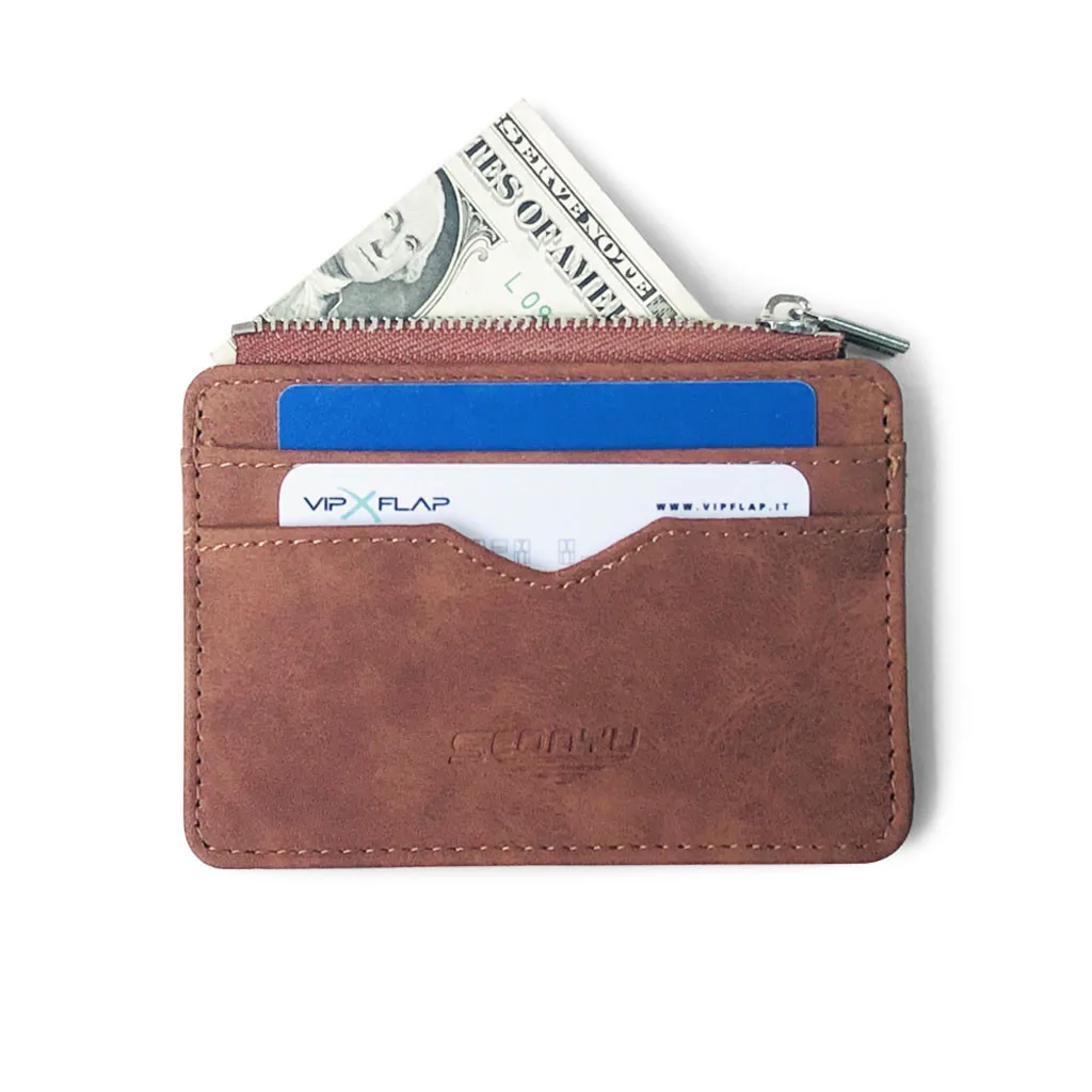 Мужской кожаный мульти-карта тонкий блокирующий кожаный кошелек кредитный ID держатель для карт кошелек чехол для денег матовый тканевый держатель для карт посылка