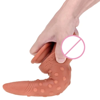 Big Realistic Soft Silicone Monster Spiked Dog Dildo Anal Pussy Plug With suction cup Fake Penis Sex Toys For Man Women Lesbian 4