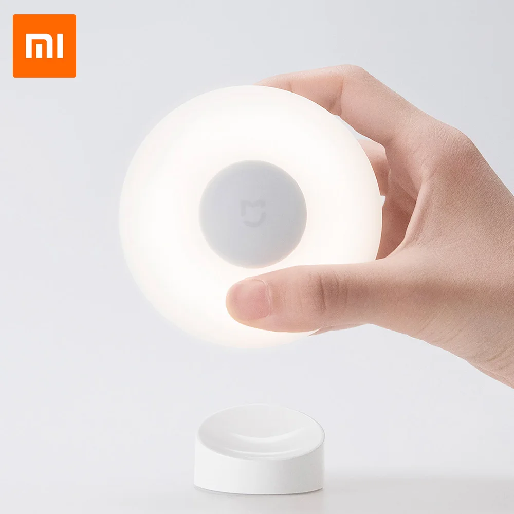 Xiaomi Ночной светильник 2 ПИР Инфракрасный датчик человеческого тела Регулируемая яркость Магнитный светодиодный Mijia умный индукционный ночной Светильник Новинка