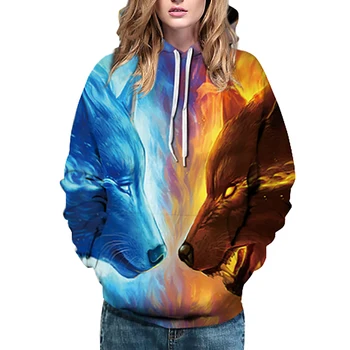 

Couple Sweatshirts 3D Print Individuality Women Harajuku Long Sleeve Hoodies Cool Girls Boys Outwear Fashion Sweatshirt Hoodie