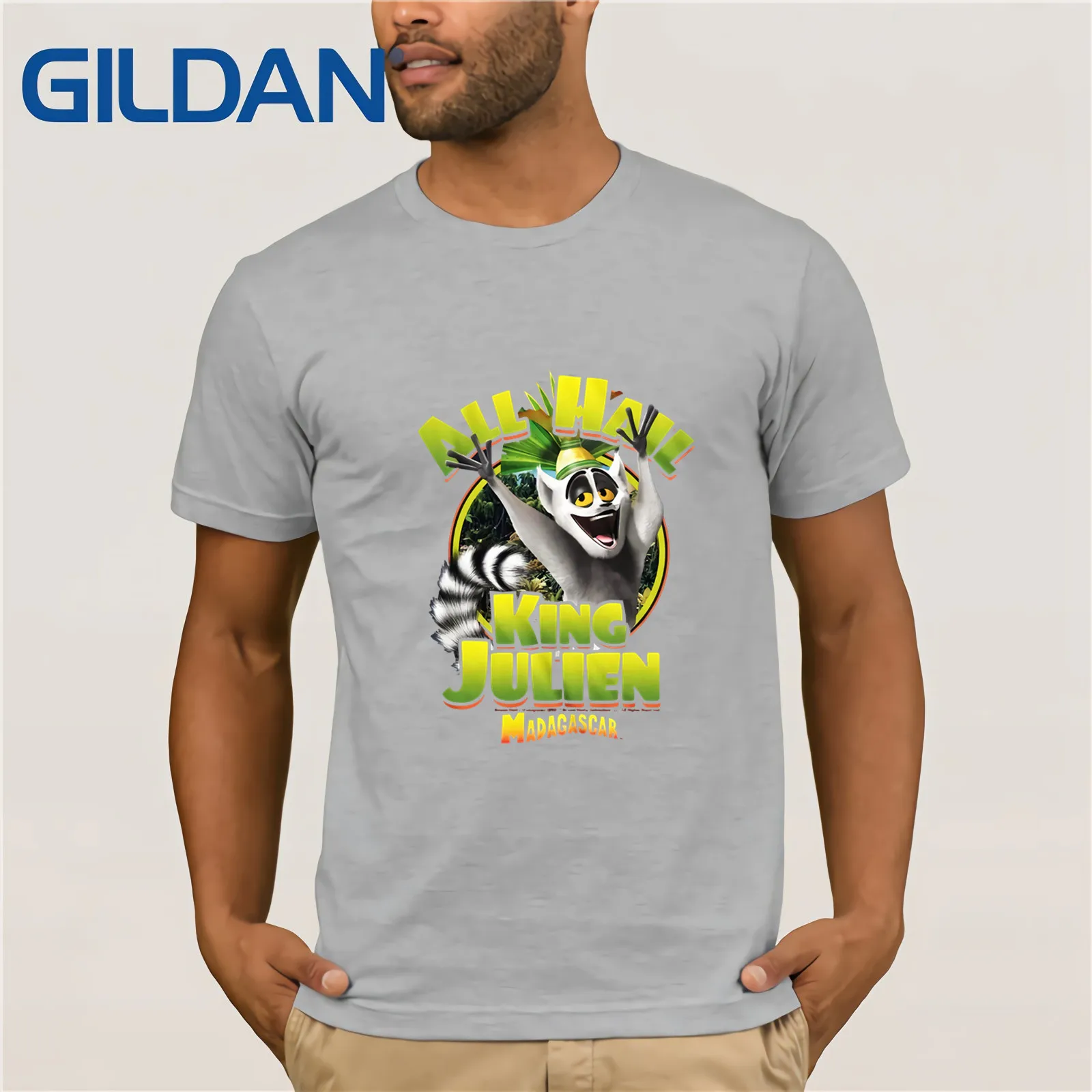 Футболка для взрослых с надписью Madagascar All Hail King Julien Детские Забавные футболки