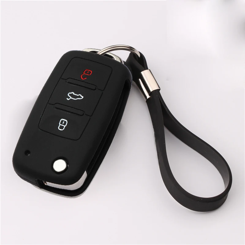Чехол для автомобильного ключа чехол VW Volkswagen Polo Bora Beetle Tiguan Passat Golf Caddy Jetta Skoda Fabia