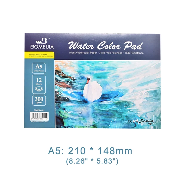 100% Cotton Watercolor Sketchbook 300g/m2 Water Color Drawing Paper Book Student Transfer Paper Papel Para Acuarela Art Supplies A5