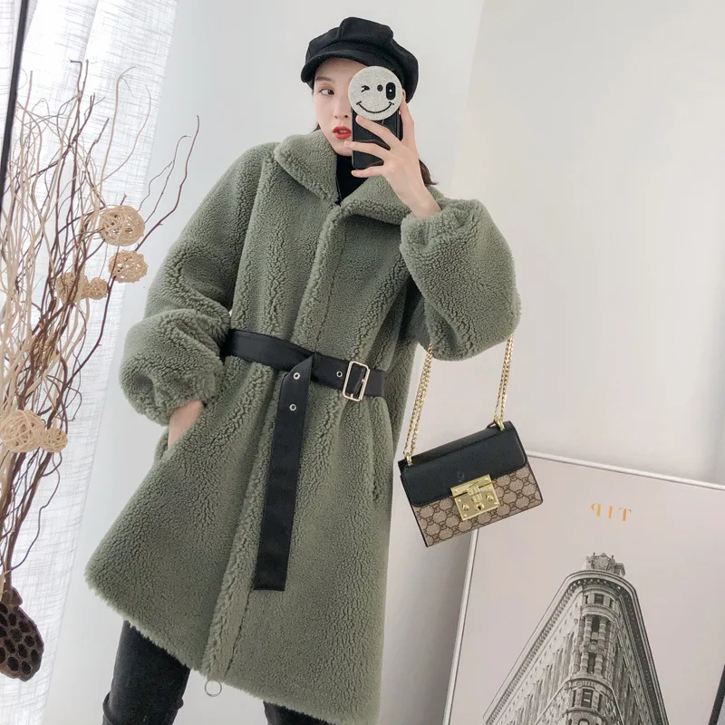 

The New Season Big Particles Sheared Sheep Fur Fur Coat Female Particles Cashmere Coat Shearling Coat
