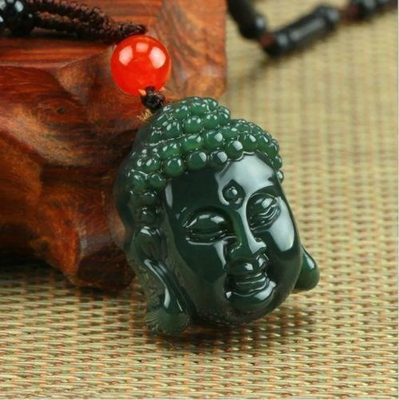 Natural Jade Pendant Hand-Carved Jadeite Necklace Women Pendants Charm Jewelry Fashion Accessories with Chain | Украшения и