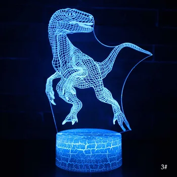 Dinosaurus Lamp Eenhoorn Licht 3D Usb Led Light 16 Kleur Verstelbare Decoratieve Led Touch Kinderen Licht Nachtlampje Pegasus