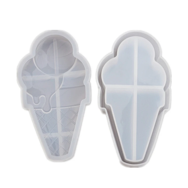 

Cute Ice Cream Storage Bin with Lid Resin Mold Popsicles Jewelry Storage Box Silicone Resin Casting Mold Art Craft Tools