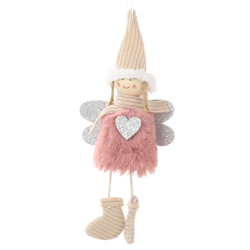 Милый Рождественский Ангел плюшевая кукла подвесная Елочная игрушка висячий орнамент детский подарок домашняя Рождественская вечеринка куклы украшения