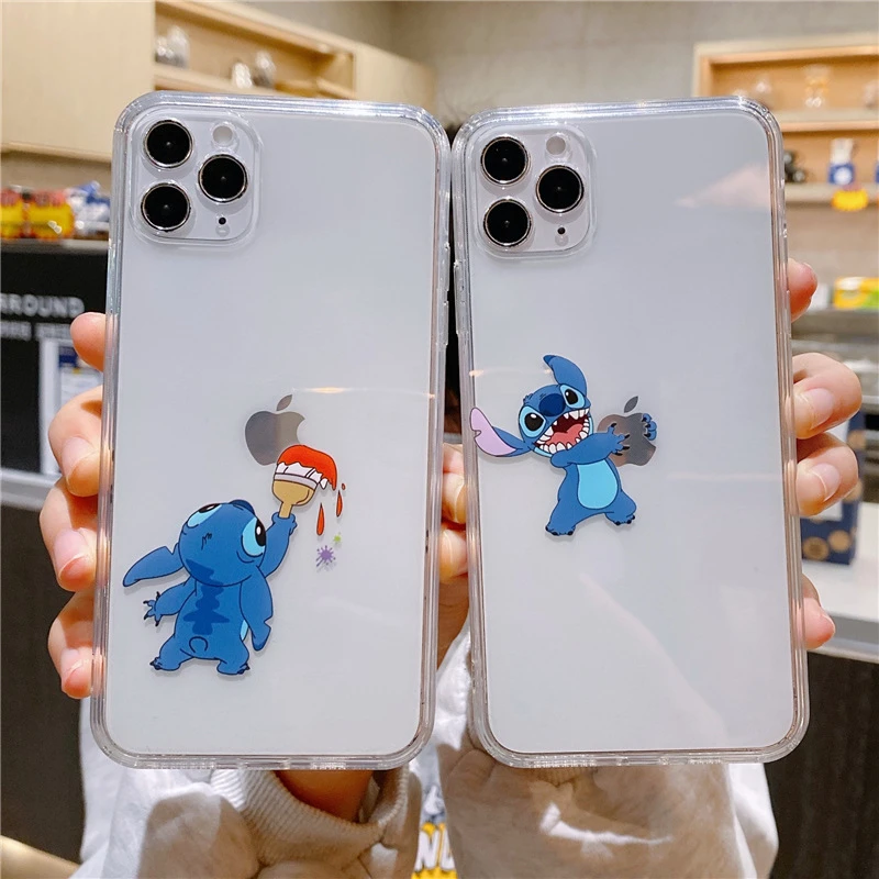 Disney Stitch Phone Case For Apple Iphone 7 8 Se2 7plus 8plus Xs Max 11 Pro 12 Pro Tpu Phone Back Cover Cute Cartoon Shell Gifts Phone Case Covers Aliexpress