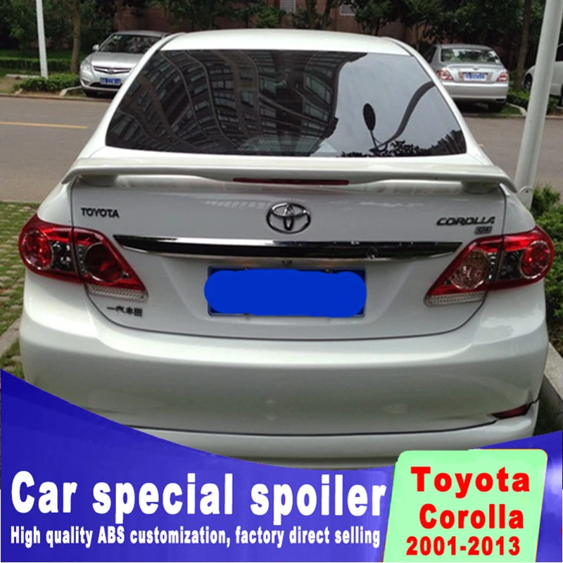 Золотистый спойлер corolla 2001 2013 высококачественный предотвращающий падение из АБС