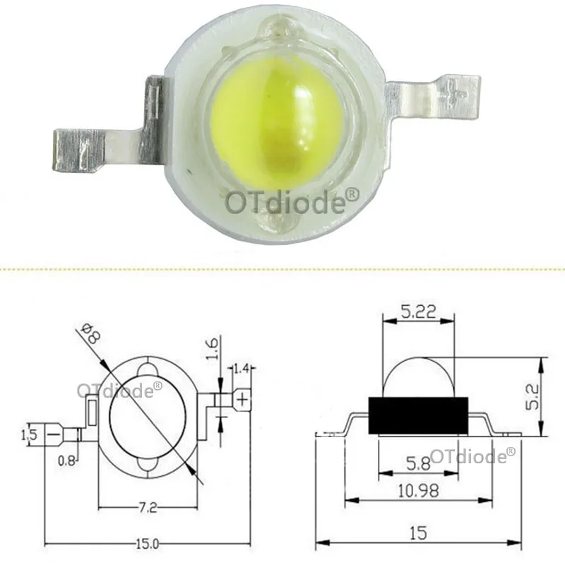 10PCS 3W Cold White+UV365nm 375nm 385nm 395nm 400nm IR 730nm 800nm 810nm 850nm 940nm 1050nm In Series LED Light Bulb Lamp 3Watt