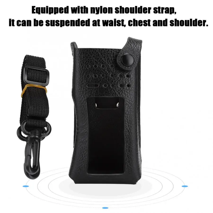 Черный Многофункциональный Walkie Talkie защитный чехол двухсторонняя панель для радио сумка подходит для Motorola GP338D Walkie Talkie case - Цвет: Черный