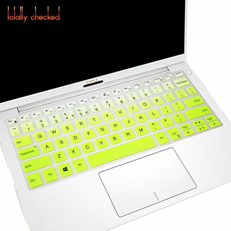 For dell xps13 9380 9385 Silicone Keyboard cover Skin For dell xps 13 3-9380 13-9385 - Цвет: fadegreen