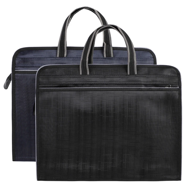Мужские портфели, портативная мужская сумка, А4, Офисная сумка на молнии, большая Вместительная деловая сумка, Мужская двухслойная сумка для работы, встречи