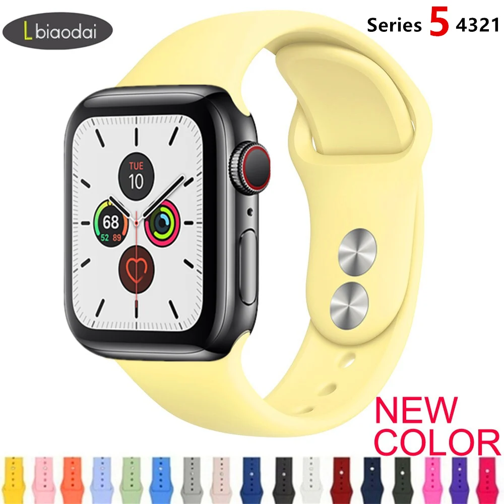 EIMO ремешок для Apple Watch группа iwatch 4 группа 38 мм 42 44 40 3 pulseira часы correa браслет Спорт силиконовые аксессуары