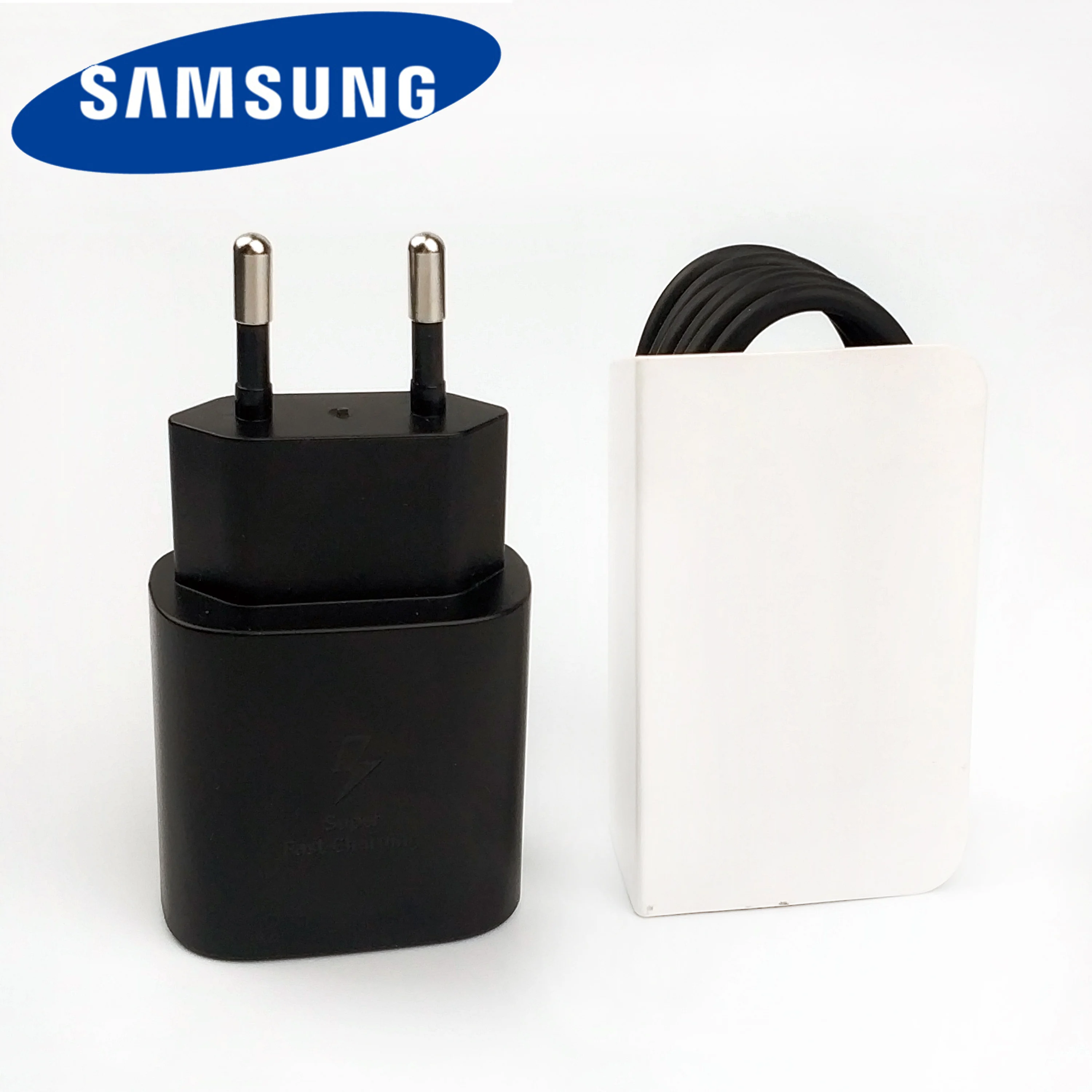 

Original Samsung S10 Note 10 Mobilephone Charger 25W PD PSS Super Fast travel EU Charge adapter usb type-c cable for Mi 9 Pro 9