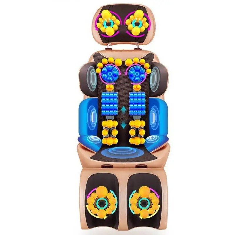 Multi-functional household massage chair cushion body back waist massager massage cushion for leaning on of electric heating