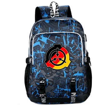 

SCP Cosplay Backpack Satchel Laptop Rucksack Teenager Travel Gift USB Port Student School Shoulder Bag