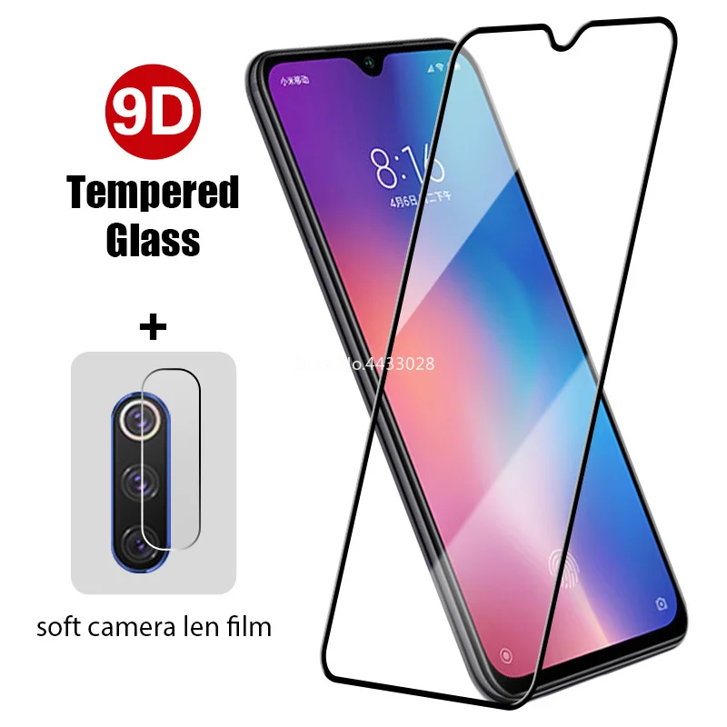 

2IN1 9D Full Tempered Glass for Xiaomi Mi 10 9 10T Lite SE 9T Pro 5G Camera Lens Screen Protector A1 A2 A3 Lite Protective Film