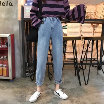 

ZOSOL 2020 New Style Capri Slimming Dad Pants Retro Loose Harem Pants Jeans