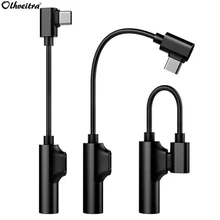 Olhveitra Тип C до 3,5 мм Aux аудио адаптер для samsung Xiaomi OnePlus адаптер для наушников разветвитель зарядки адаптер type-c