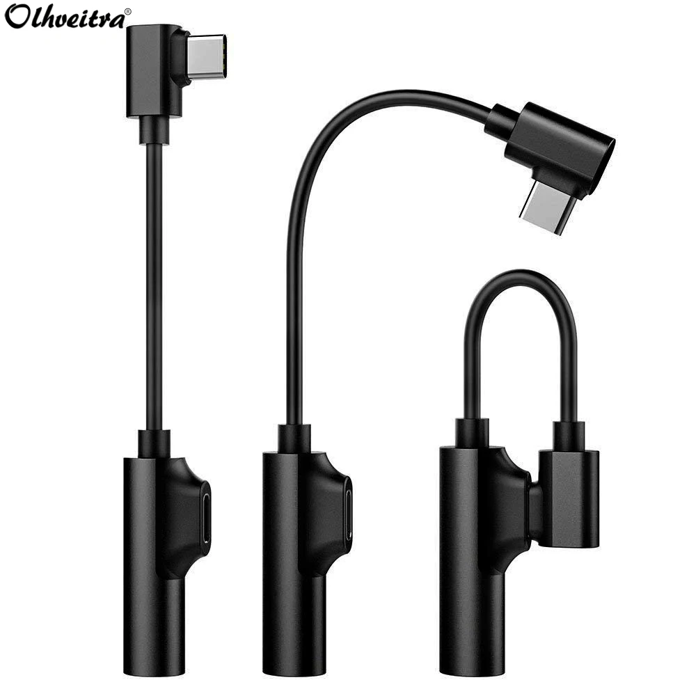 

Olhveitra Type C To 3.5mm Aux Audio Adapter For Samsung Xiaomi Oneplus Jack Dongle Headphone Splitter Charging Adaptador Type-c